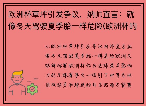 欧洲杯草坪引发争议，纳帅直言：就像冬天驾驶夏季胎一样危险(欧洲杯的草坪)